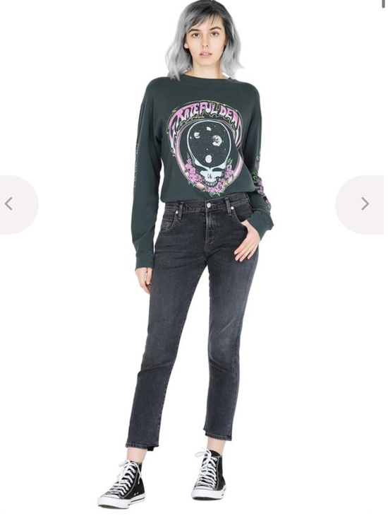 Citizens Of Humanity Denim - Citizens of Humanity Elsa Mid Rise Slim Fit Crop Jeans Dark Wash Size 28